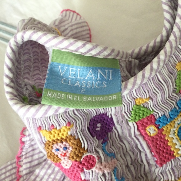 Smocked Cinderella and the Castle Dress, Size 4T - Picture 5 of 5